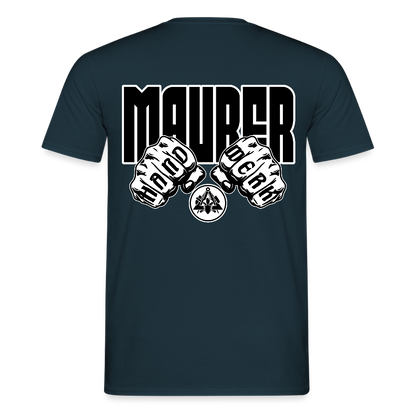 Unisex T-Shirt "Maurer" Navy Männer T-Shirt