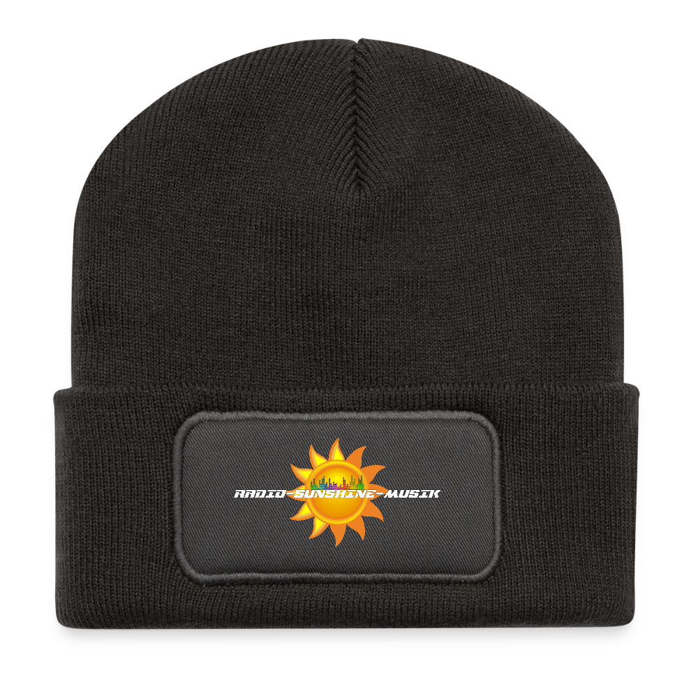 Wintermütze "Radio-Sunshine-Musik" Dunkelgrau One size Recycelte Patch Beanie