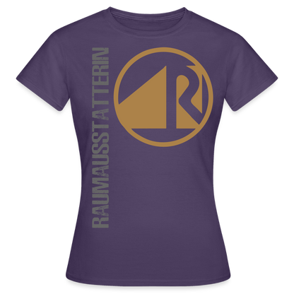 Frauen T-Shirt "Raumausstatterin" Dunkellila Frauen T-Shirt