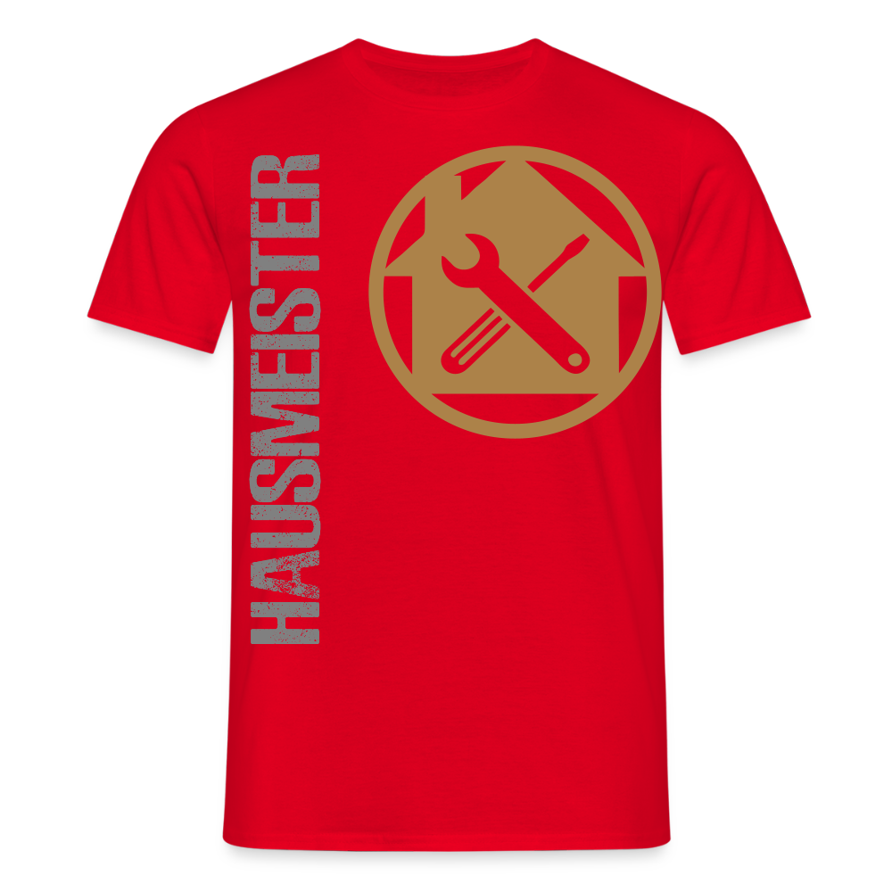 Unisex T-Shirt "Hausmeister" Rot Männer T-Shirt