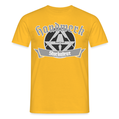 Unisex T-Shirt "Stuckateur" Gelb Männer T-Shirt