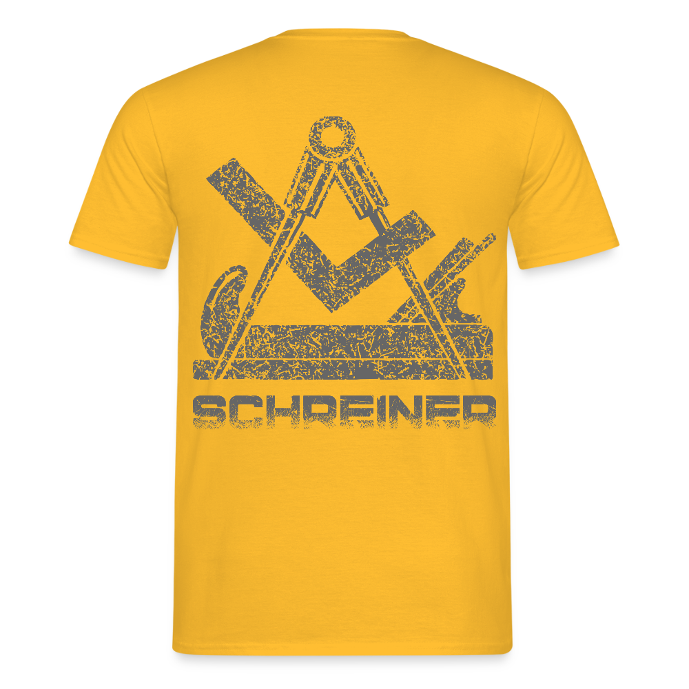 Unisex T-Shirt "Schreiner" Gelb Männer T-Shirt