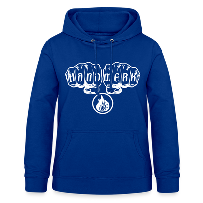 Frauen Hoodie "Klimatechniker" Royalblau Frauen Hoodie