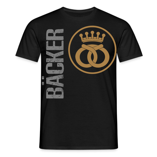 Unisex T-Shirt "Bäcker" Schwarz Männer T-Shirt