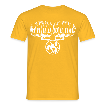 Unisex T-Shirt "Elektriker" Gelb Männer T-Shirt