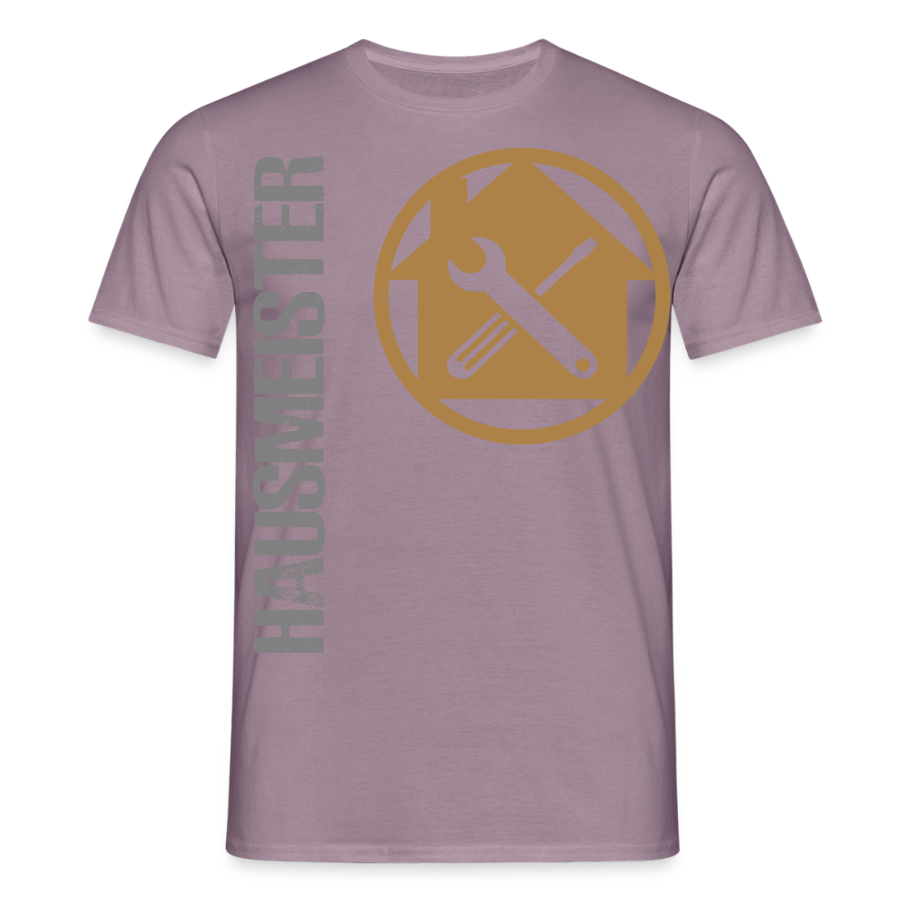 Unisex T-Shirt "Hausmeister" Lilagrau Männer T-Shirt