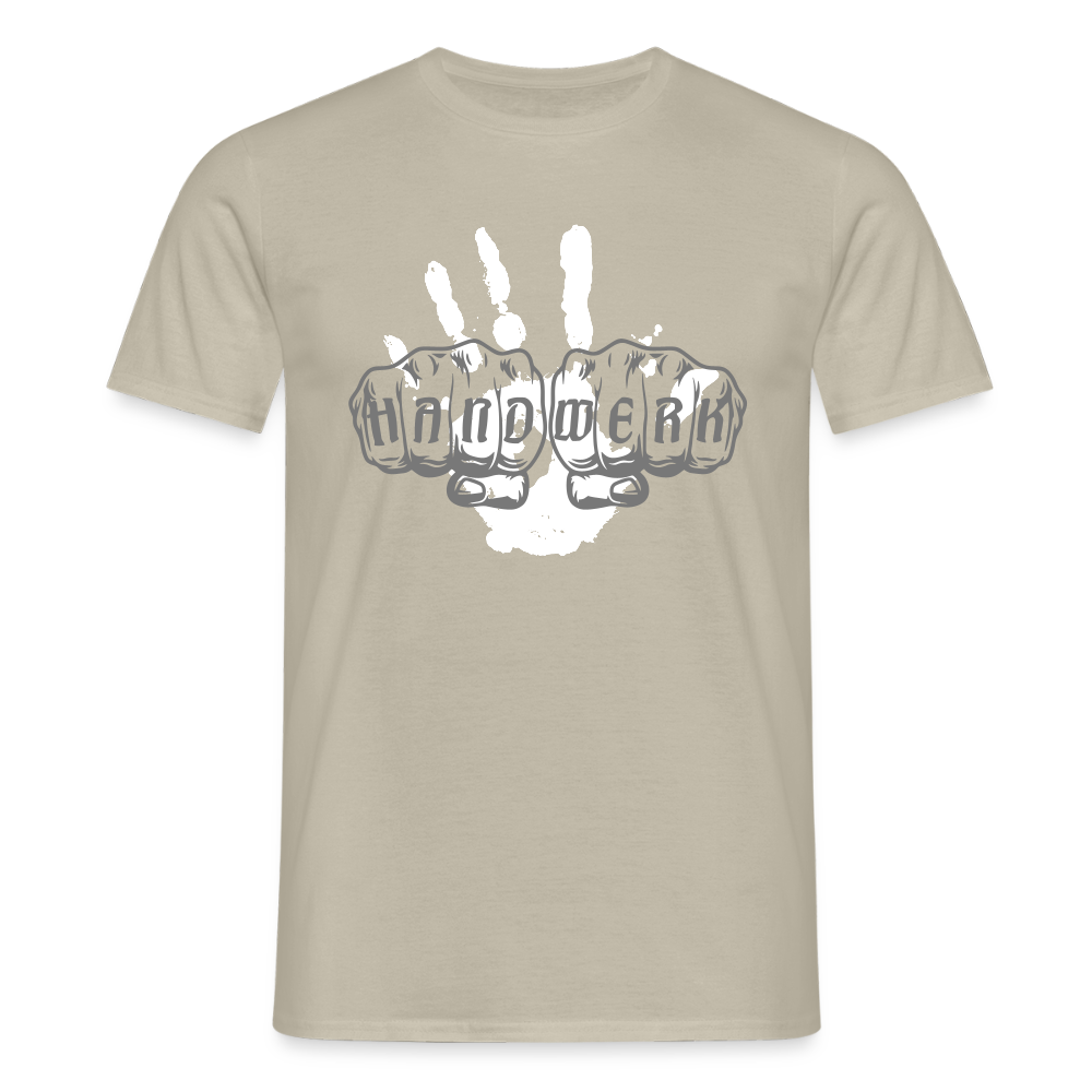 Unisex T-Shirt "Hand" Sandbeige Männer T-Shirt