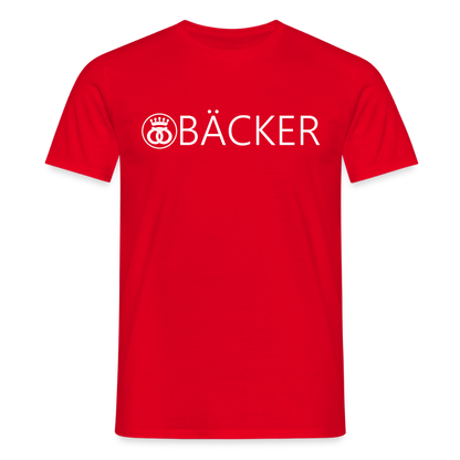 Unisex T-Shirt "Bäcker" Rot Männer T-Shirt