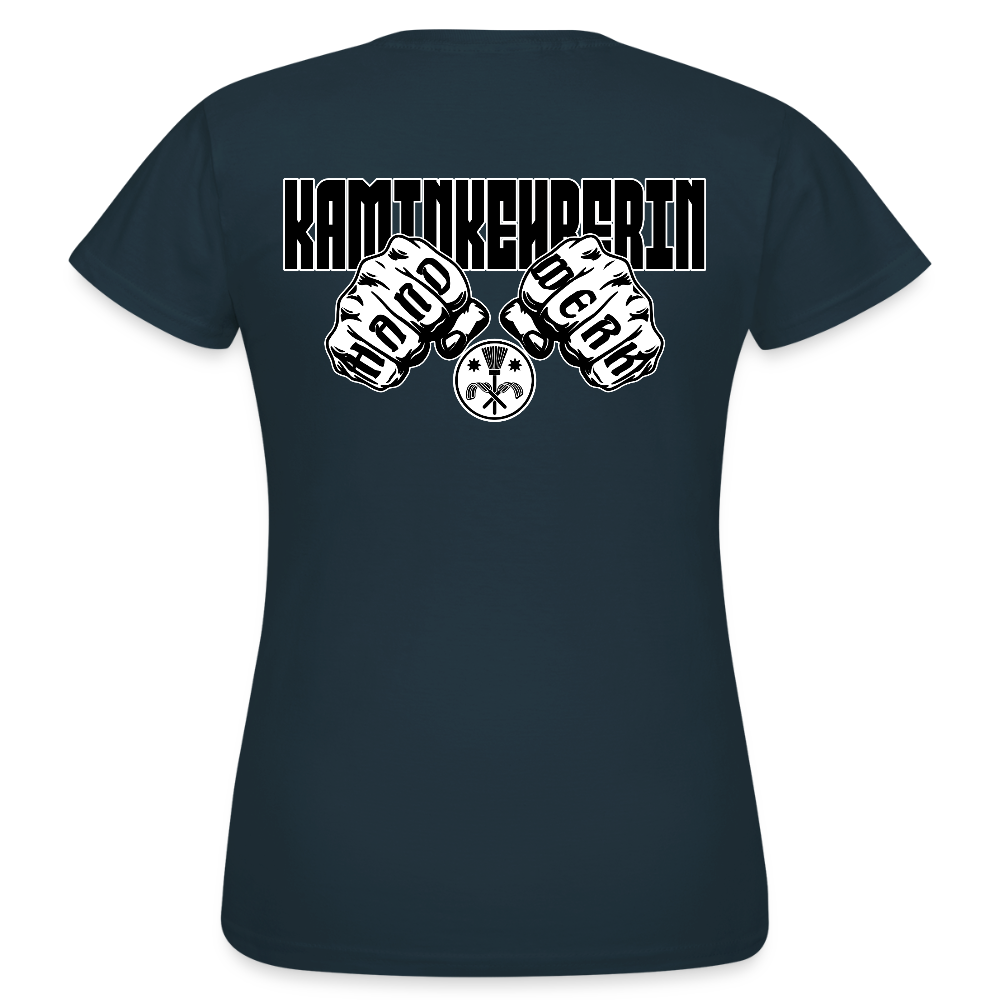 Frauen T-Shirt "Kaminkehrerin" (beidseitig bedruckt) Navy Frauen T-Shirt