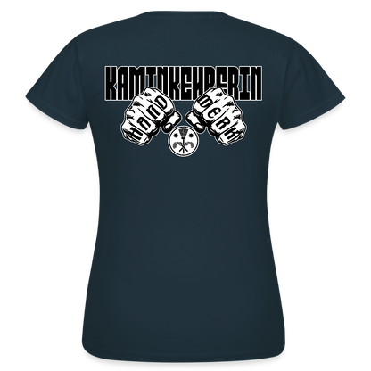 Frauen T-Shirt "Kaminkehrerin" (beidseitig bedruckt) Navy Frauen T-Shirt