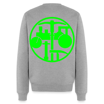 Unisex Premium Pullover "Strassenbauer" neongrün Grau meliert Männer Premium Pullover