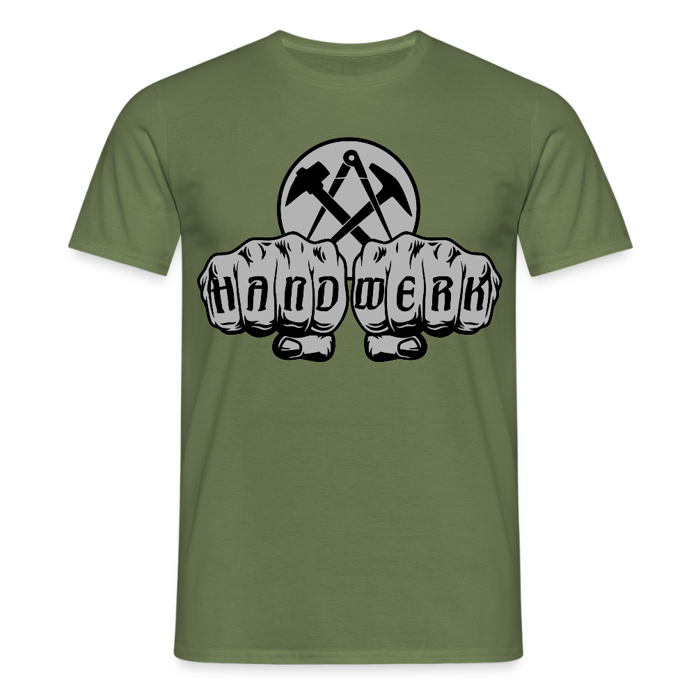 Unisex T-Shirt "Dachdecker" Militärgrün Männer T-Shirt