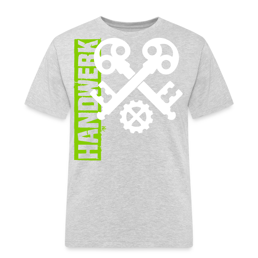 Unisex Workwear T-Shirt "Schlosser" Grau meliert Männer Workwear T-Shirt