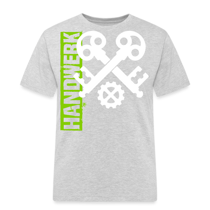 Unisex Workwear T-Shirt "Schlosser" Grau meliert Männer Workwear T-Shirt