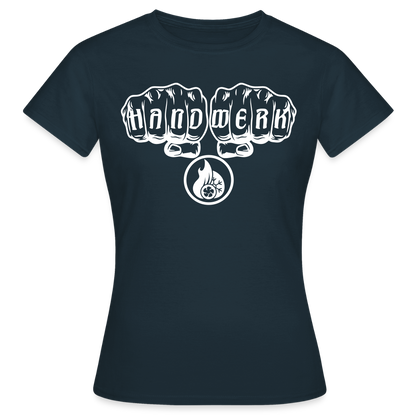Frauen T-Shirt "Klimatechniker" Navy Frauen T-Shirt