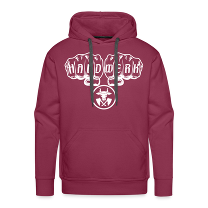 Männer Premium Hoodie "Metzger" Bordeaux Männer Premium Hoodie