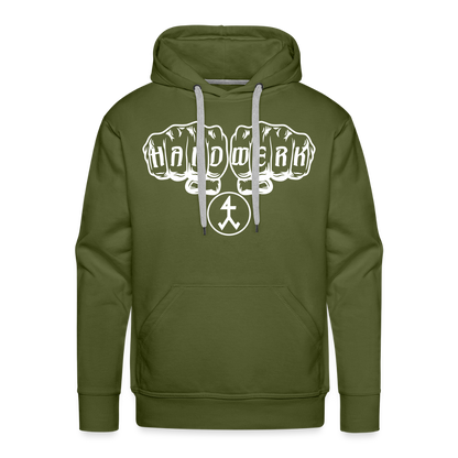 Männer Premium Hoodie "Steinmetz" Olivgrün Männer Premium Hoodie