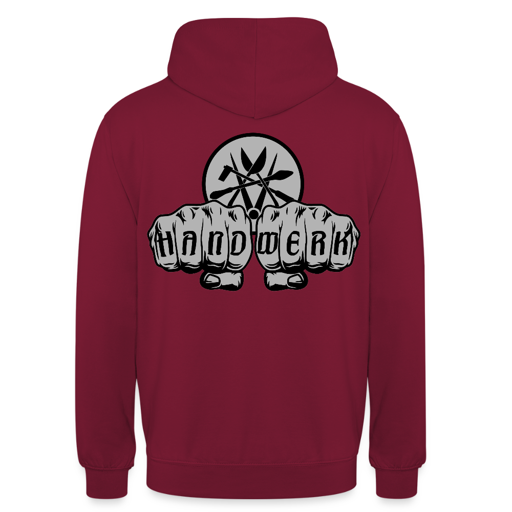 Unisex Hoodie "Spengler" beidseitig bedruckt - Bordeaux