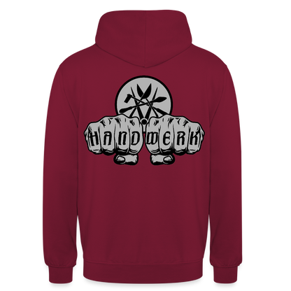 Unisex Hoodie "Spengler" beidseitig bedruckt - Bordeaux