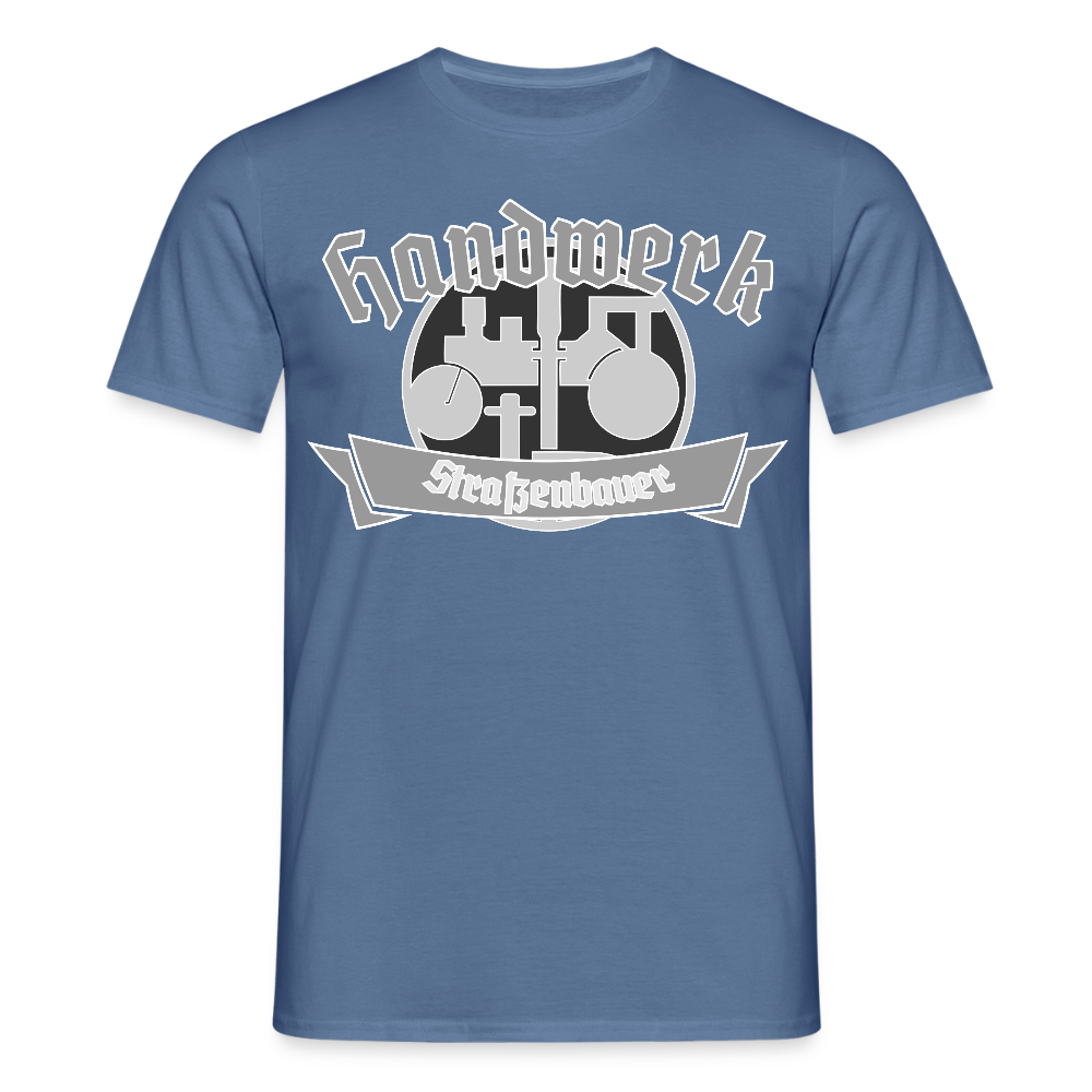 Unisex T-Shirt "Strassenbauer" Taubenblau Männer T-Shirt