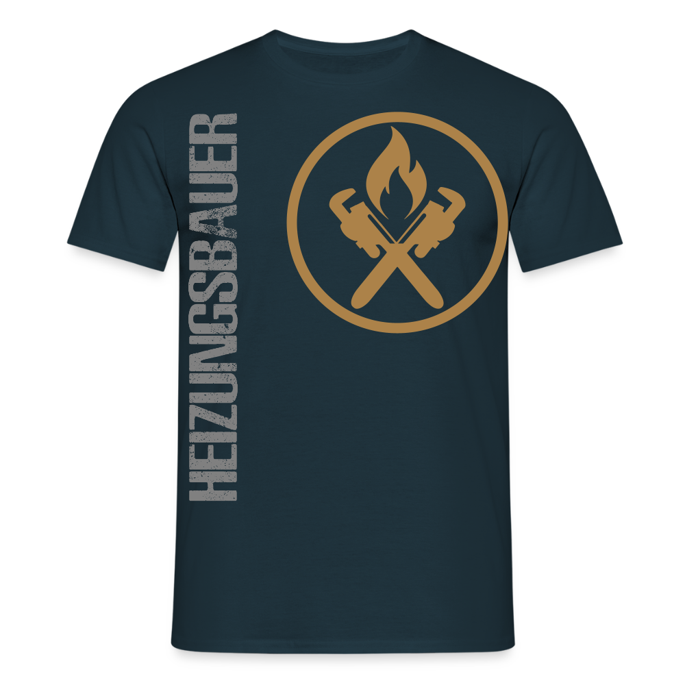 Unisex T-Shirt "Heizungsbauer" Navy Männer T-Shirt