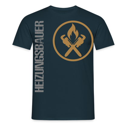 Unisex T-Shirt "Heizungsbauer" Navy Männer T-Shirt