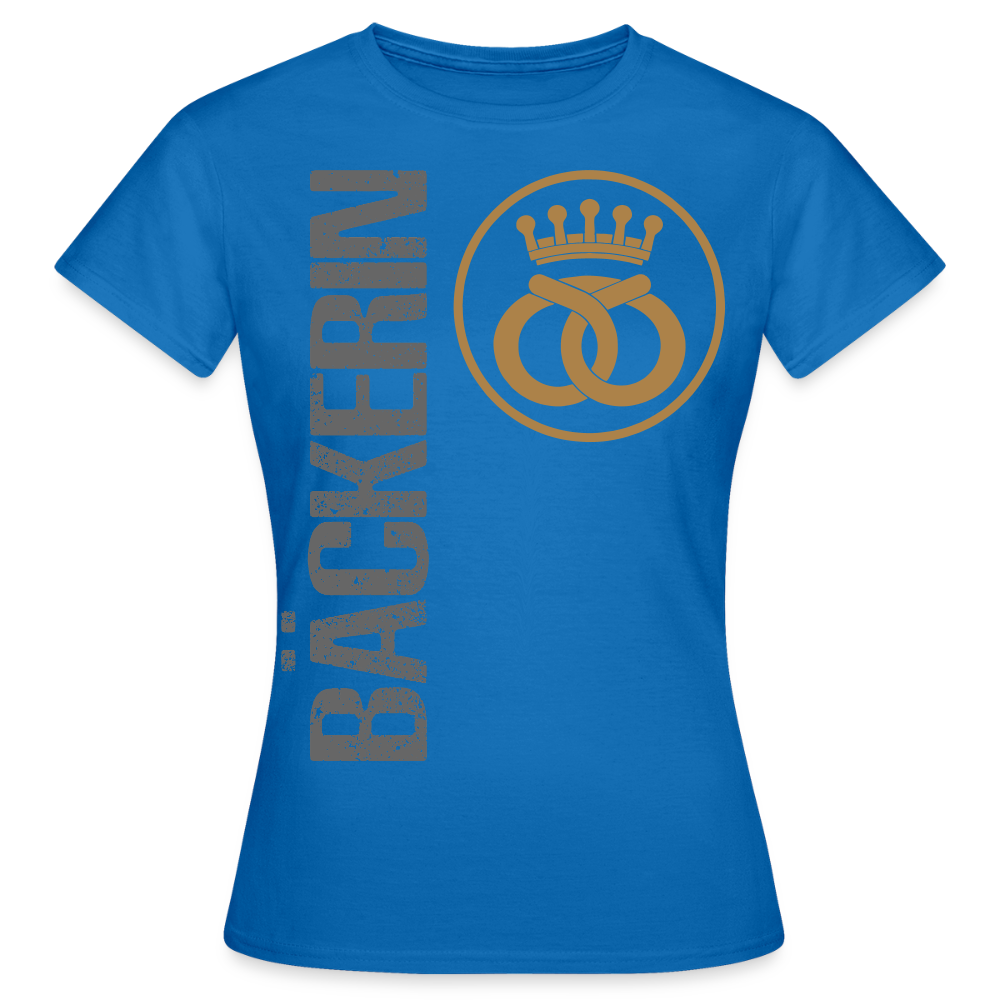 Frauen T-Shirt "Bäckerin" Royalblau Frauen T-Shirt