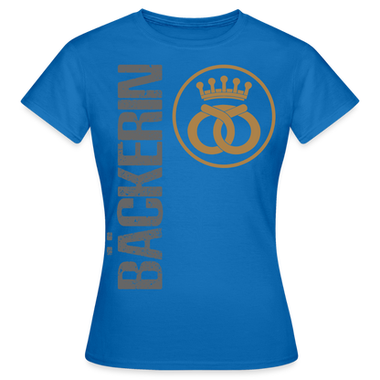 Frauen T-Shirt "Bäckerin" Royalblau Frauen T-Shirt