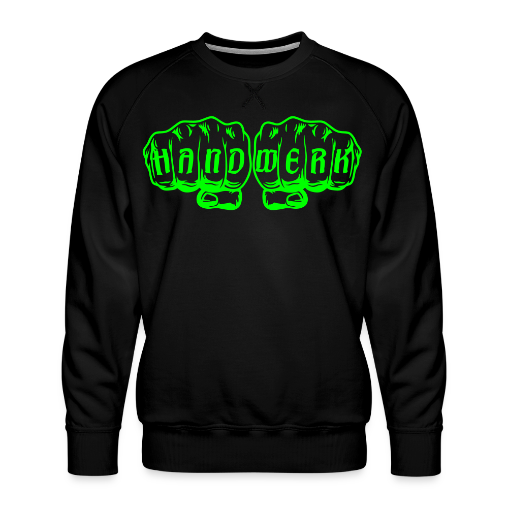 Unisex Premium Pullover "Gerüstbauer" neongrün - Schwarz
