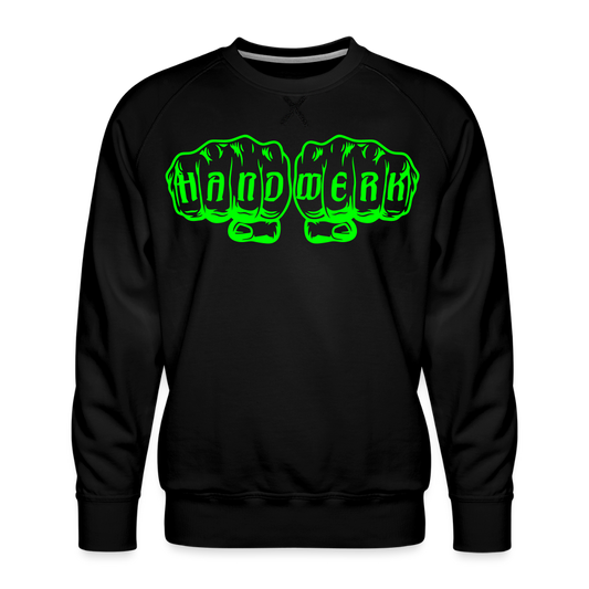 Unisex Premium Pullover "Gerüstbauer" neongrün - Schwarz