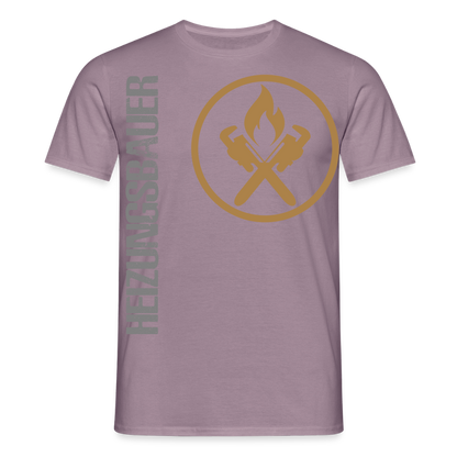 Unisex T-Shirt "Heizungsbauer" Lilagrau Männer T-Shirt