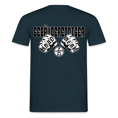 Unisex T-Shirt "Gebäudereiniger" (beidseitig bedruckt) - Navy