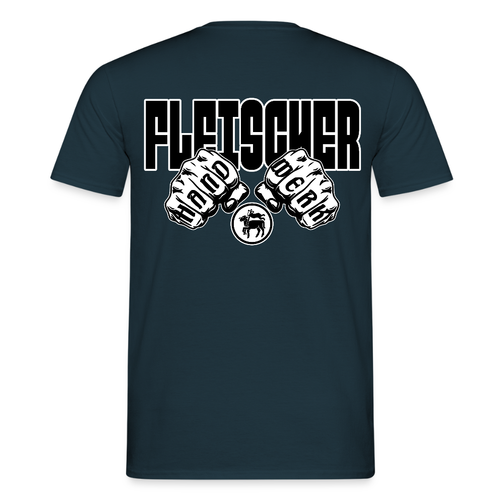 Unisex T-Shirt "Fleischer" (beidseitig bedruckt) Navy Männer T-Shirt
