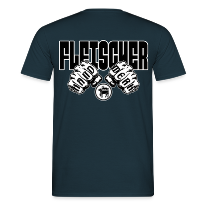 Unisex T-Shirt "Fleischer" (beidseitig bedruckt) Navy Männer T-Shirt