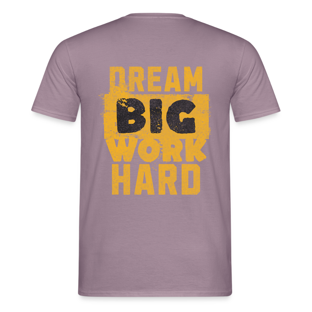 Unisex T-Shirt "Work Hard" Lilagrau Männer T-Shirt