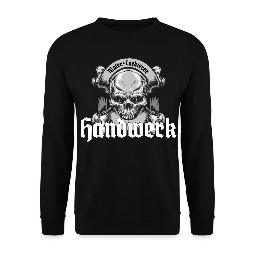 Unisex Pullover "Skull-Maler/Lackierer" Schwarz Unisex Pullover