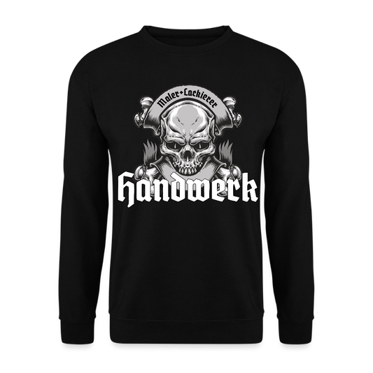 Unisex Pullover "Skull-Maler/Lackierer" Schwarz Unisex Pullover