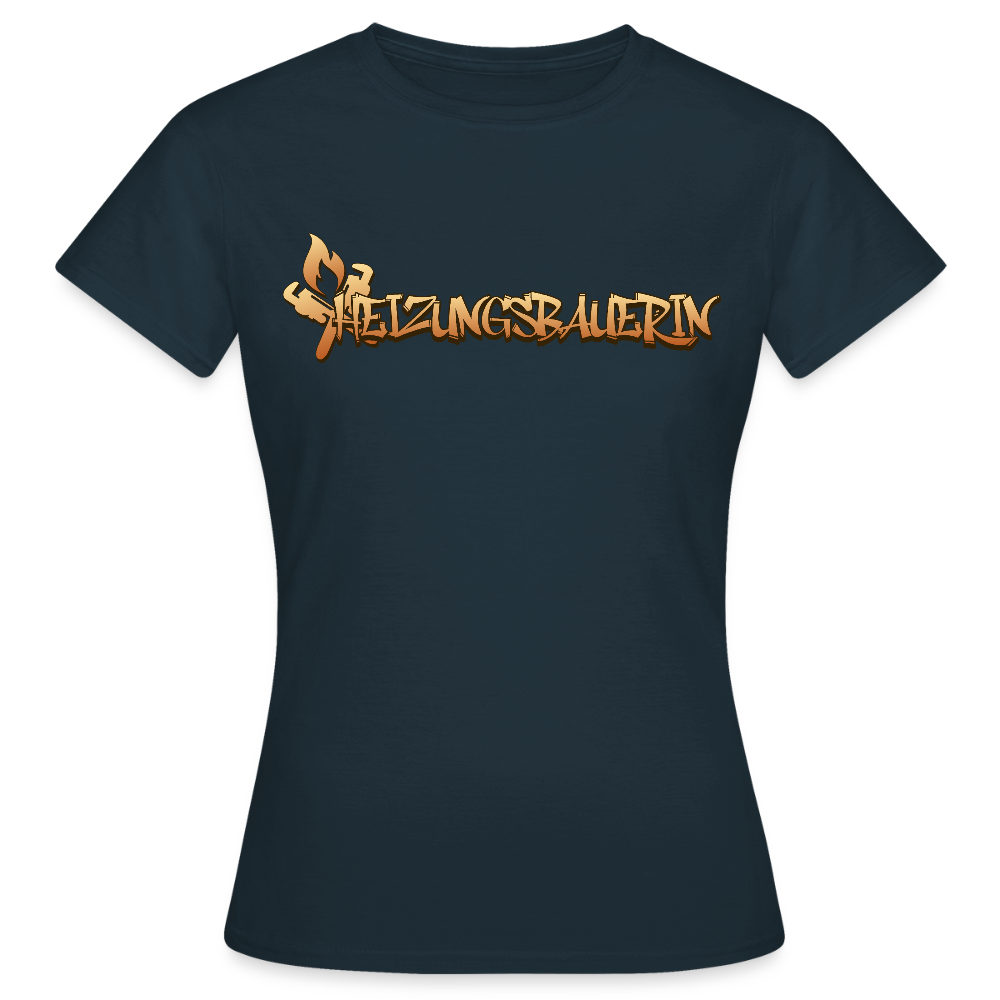 Frauen T-Shirt "Heizungsbauerin" Navy Frauen T-Shirt