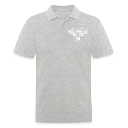 Männer Poloshirt "Fleischer" Grau meliert Männer Poloshirt