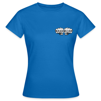 Frauen T-Shirt "Gerüstbauerin" (beidseitig bedruckt) - Royalblau