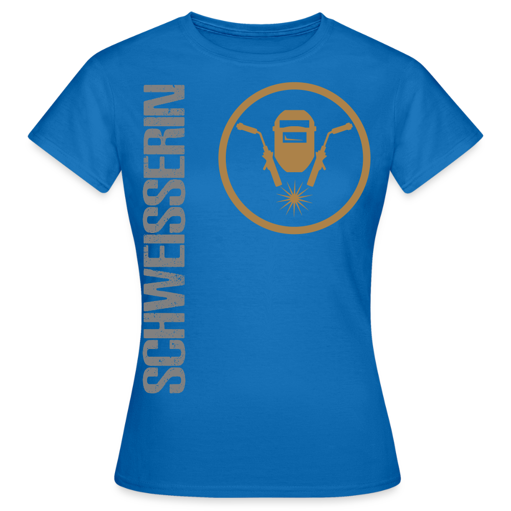 Frauen T-Shirt "Schweisserin" Royalblau Frauen T-Shirt