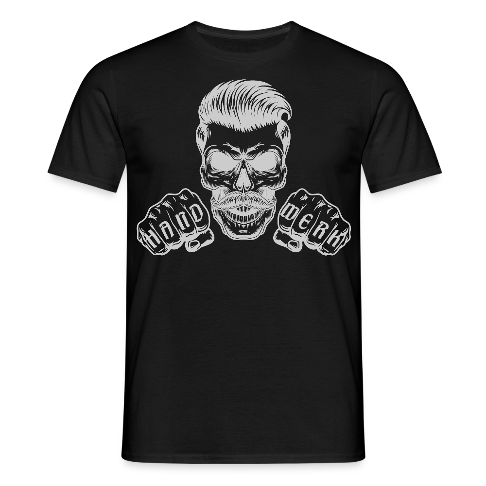Unisex T-Shirt "Skull-Handwerk" Schwarz Männer T-Shirt