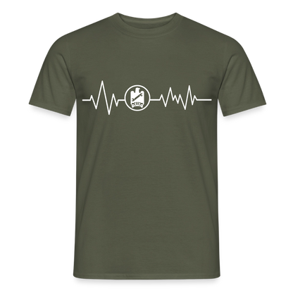 Unisex KFZ-Mechaniker T-Shirt mit Herzschlag-Design, bequemes Männer T-Shirt von Spreadconnect, zeigt Mechaniker-Logo auf der Vorderseite