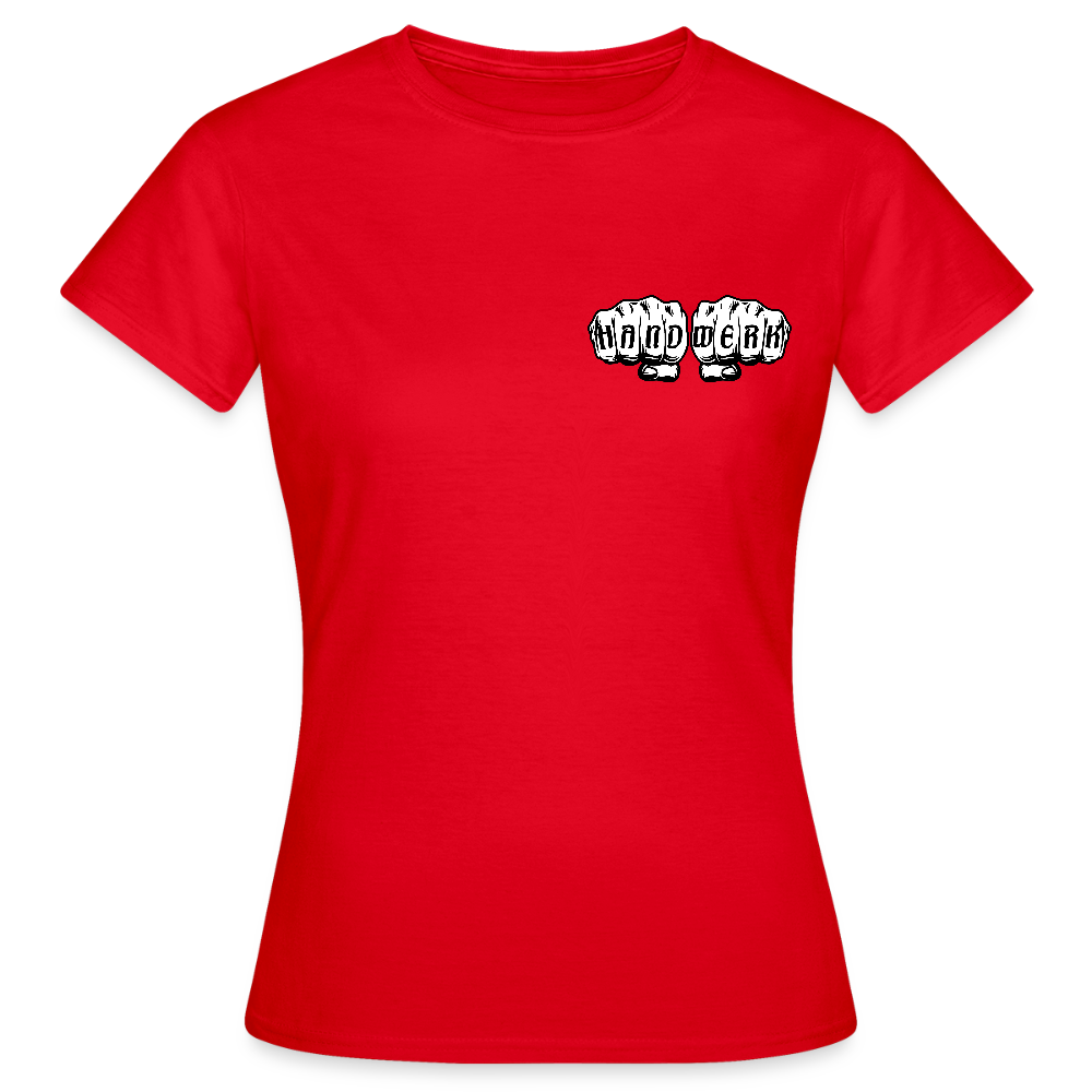 Frauen T-Shirt "Drechsler" (beidseitig bedruckt) - Rot