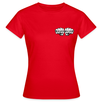 Frauen T-Shirt "Drechsler" (beidseitig bedruckt) - Rot