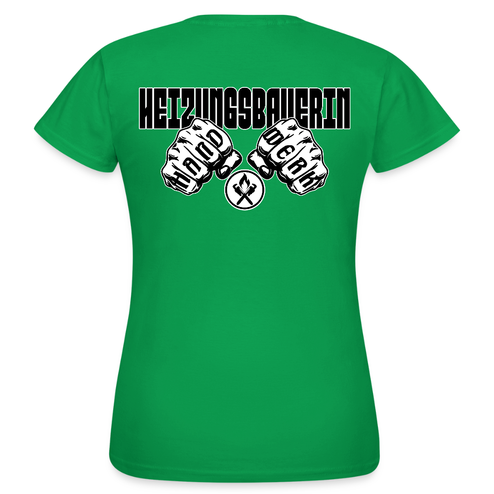 Frauen T-Shirt "Heizungsbauerin" (beidseitig bedruckt) Kelly Green Frauen T-Shirt