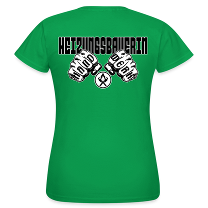 Frauen T-Shirt "Heizungsbauerin" (beidseitig bedruckt) Kelly Green Frauen T-Shirt