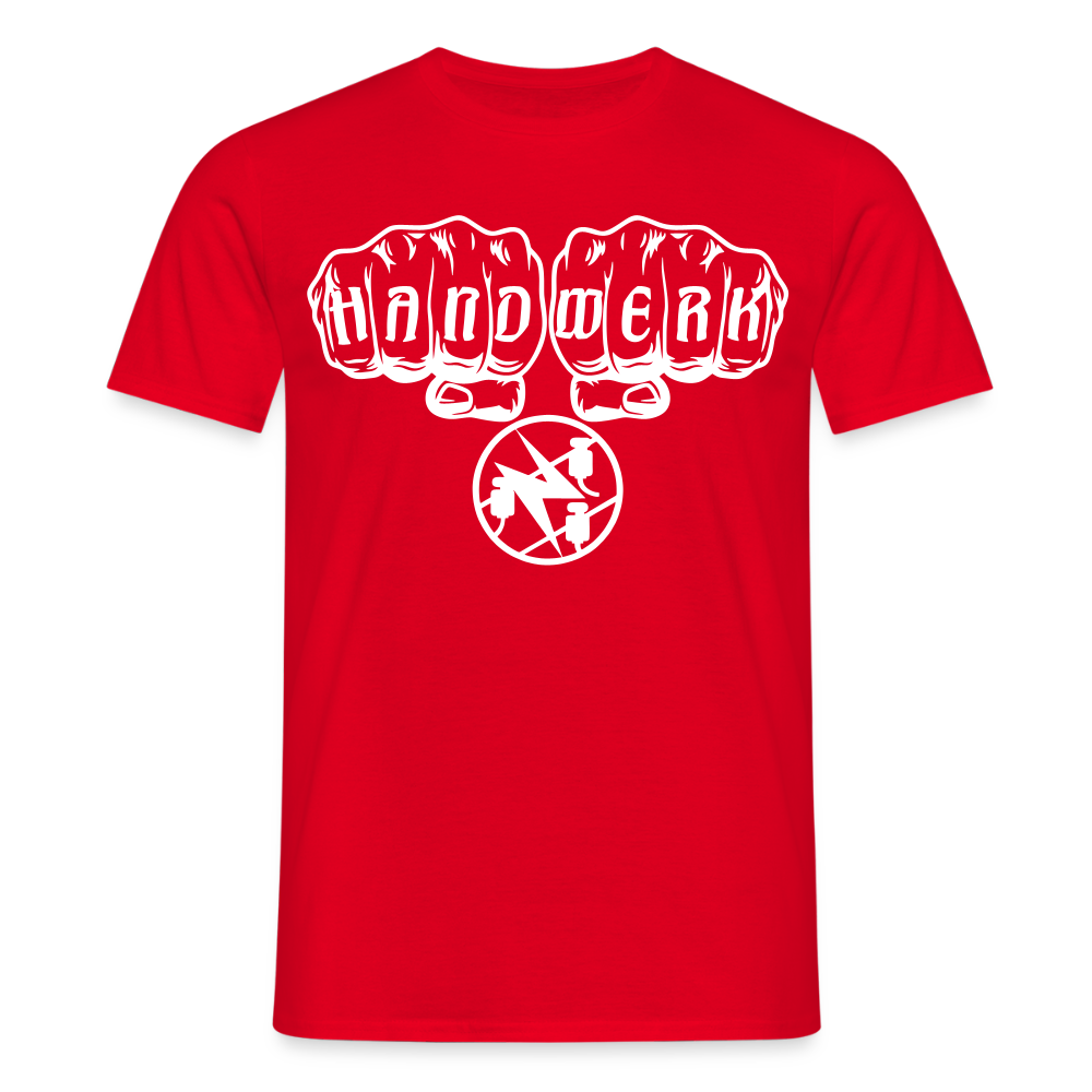 Unisex T-Shirt "Elektriker" Rot Männer T-Shirt