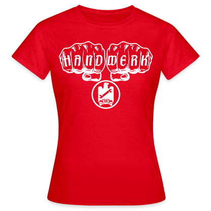 Frauen T-Shirt "KFZ-Mechaniker" Rot Frauen T-Shirt