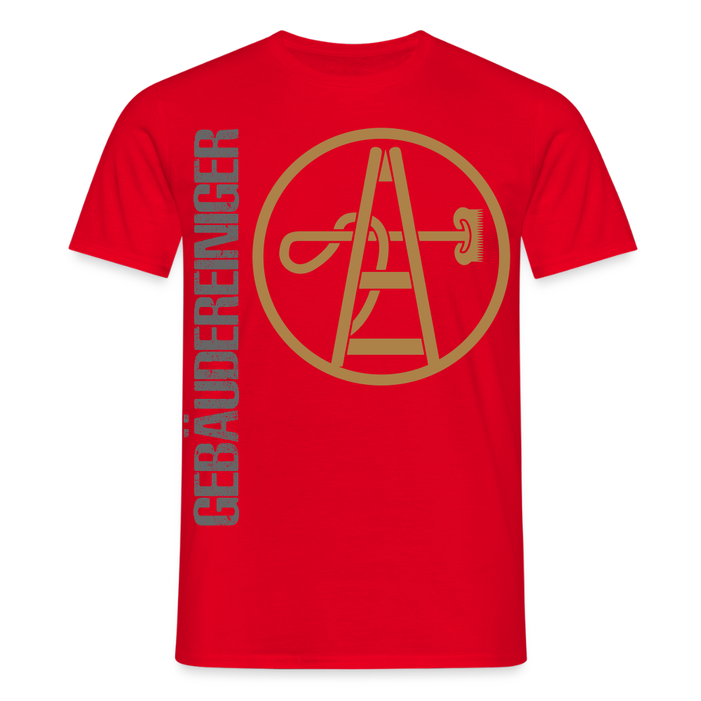 Unisex T-Shirt "Gebäudereiniger" Rot Männer T-Shirt